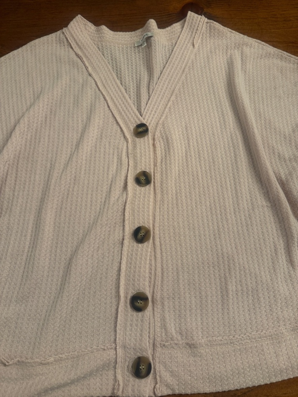 JODIFL women’s ' Button-Front Short Sleeve Top in Pale Pink - Picture 3 of 6
